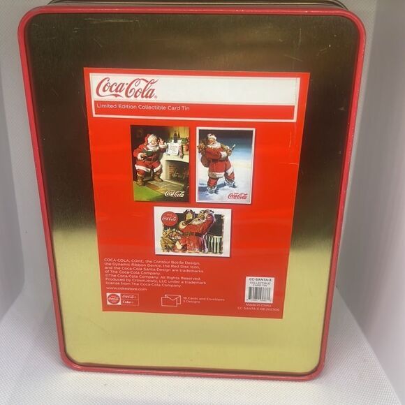 Coca-Cola Limited addition collectible card tin Santa - Picture 4 of 4